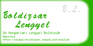 boldizsar lengyel business card