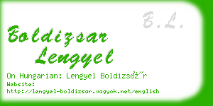 boldizsar lengyel business card